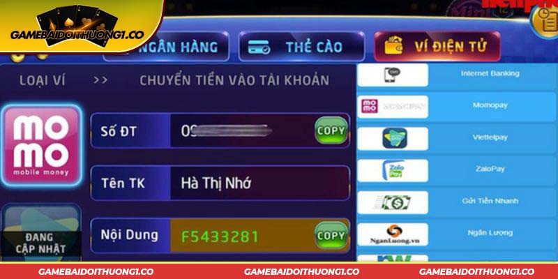 Chia sẻ quy trình nạp tiền đơn giản cho tân thủ mới 