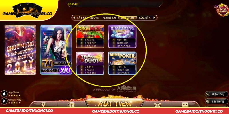Giao diện cổng game slot uy tín Sunwin